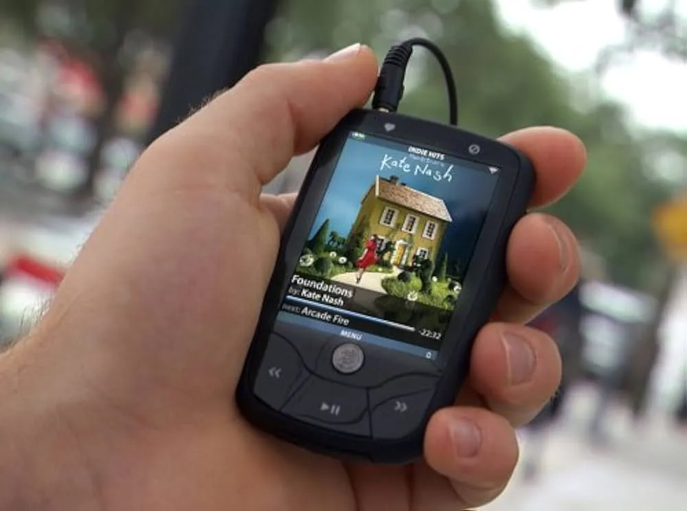 The Slacker G2 Personal Radio Player, released in 2008, integrated Slacker Radio's free music service with built-in Wi-Fi for playback on-the-go.