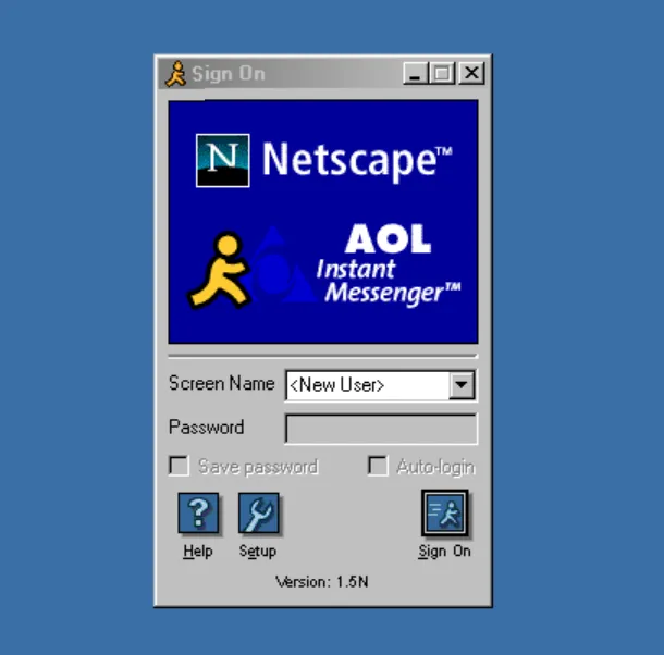 The version of AIM that came bundles with Netscape Navigator
