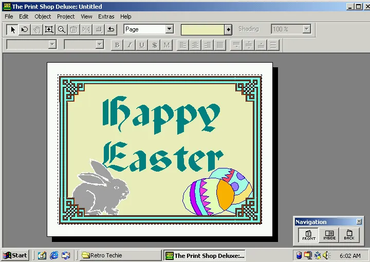 Happy Easter! 🐣  (from The Print Shop Deluxe)