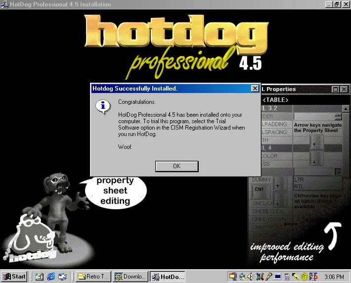 Installing the HotDog 4.5 HTML editor