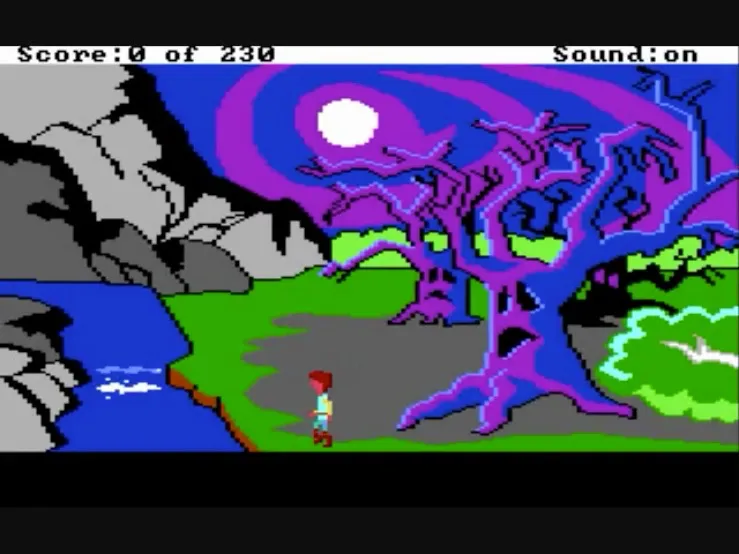 The evil forest in PC game The Black Cauldron (1986)