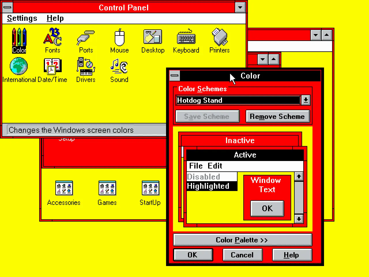 What was your favorite Windows 3.1 theme?