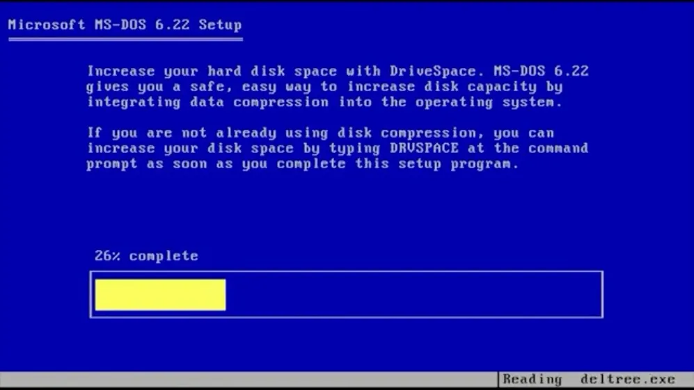 Installing MS-DOS 6.22