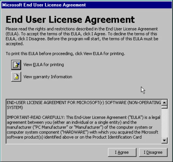Did you ever print your software’s End User License Agreement so you could peruse it regularly? 🤣