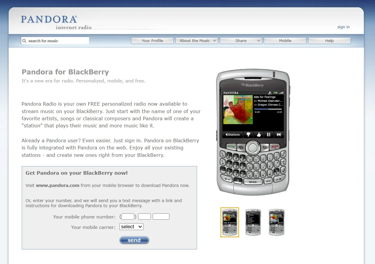 Pandora Radio on your BlackBerry!