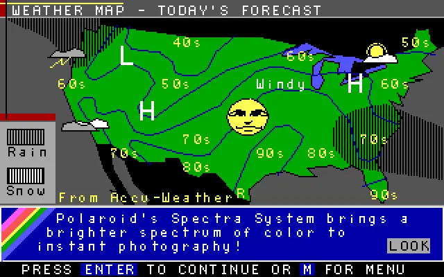 Prodigy’s weather service circa 1988 (from Les Briney)