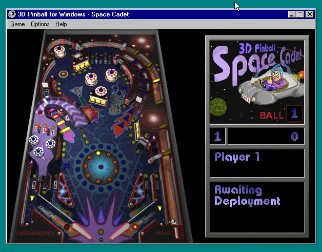 Windows 95’s 3D Pinball