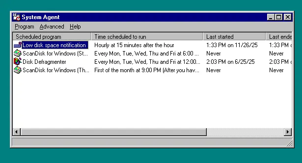 The System Agent in Windows 95