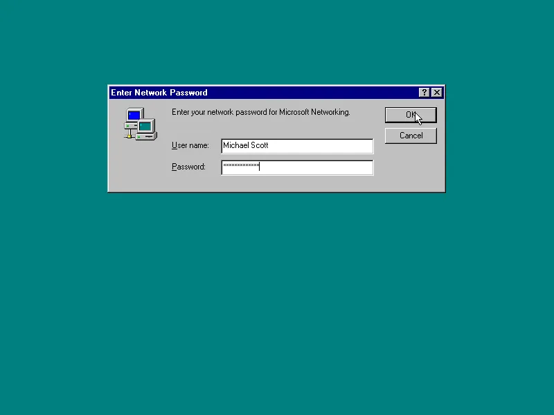 Logging in to Windows 95