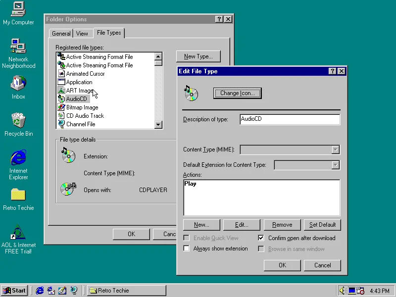 Setting File Types in Windows 95