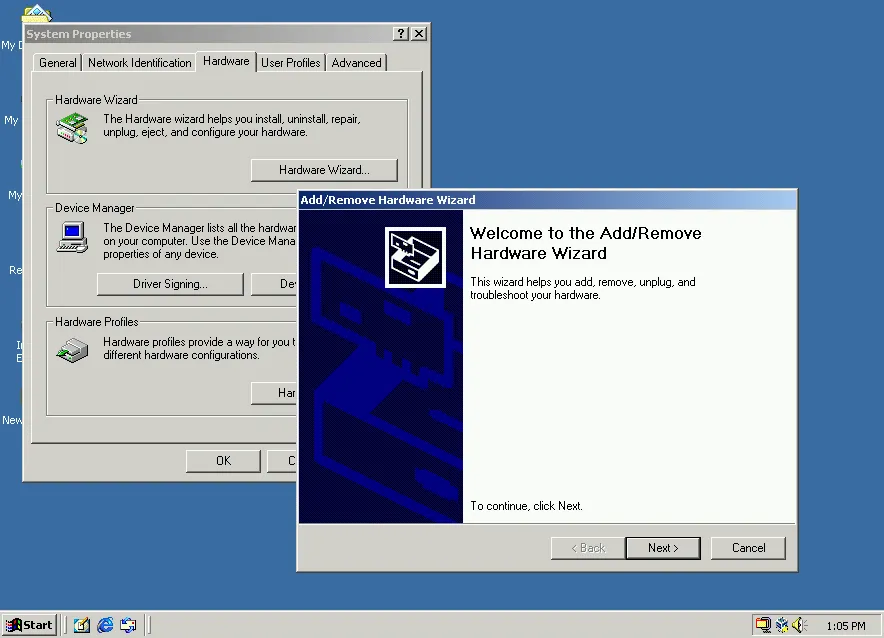 Plug and Pray in Windows 2000