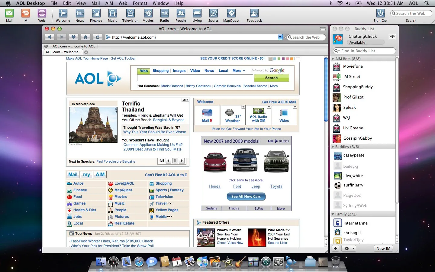AOL for Mac circa 2007