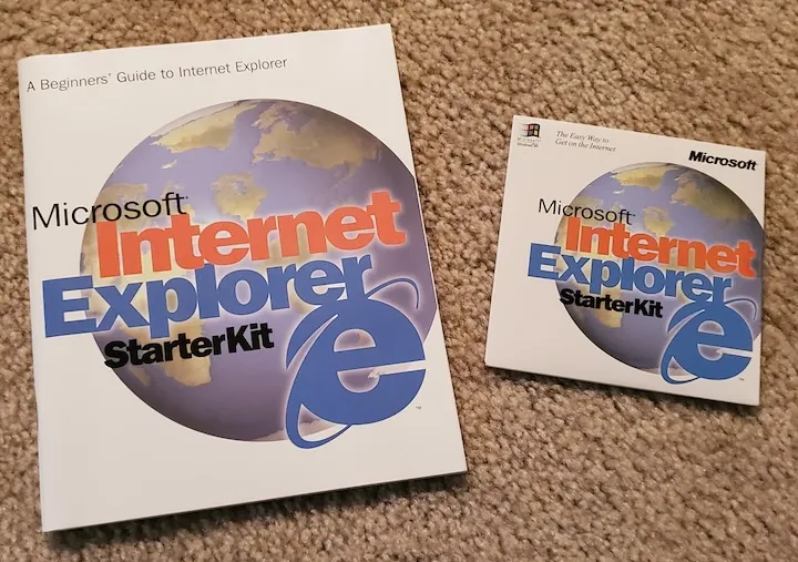 Internet Explorer Starter Kit box art, featuring "Velkommen"