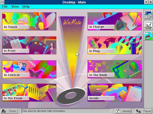 WinMate was Tandy’s attempt to make Windows 3.11 even easier to use, and to show off some of the features of their early multimedia PCs in the ‘90s.