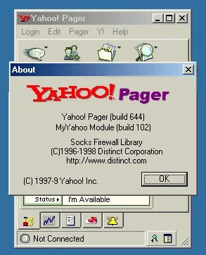 Although cellular pagers were popular in the ’90s, Yahoo Pager was just another IM platform. It was renamed to Yahoo Messenger in 1999.